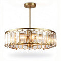 Modern gold pendant light fixture with crystal accents 40 x 40 x 20cm