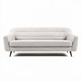 Fabric three-seater sofa in light gray color with modern design 200 x 90 x 85cm